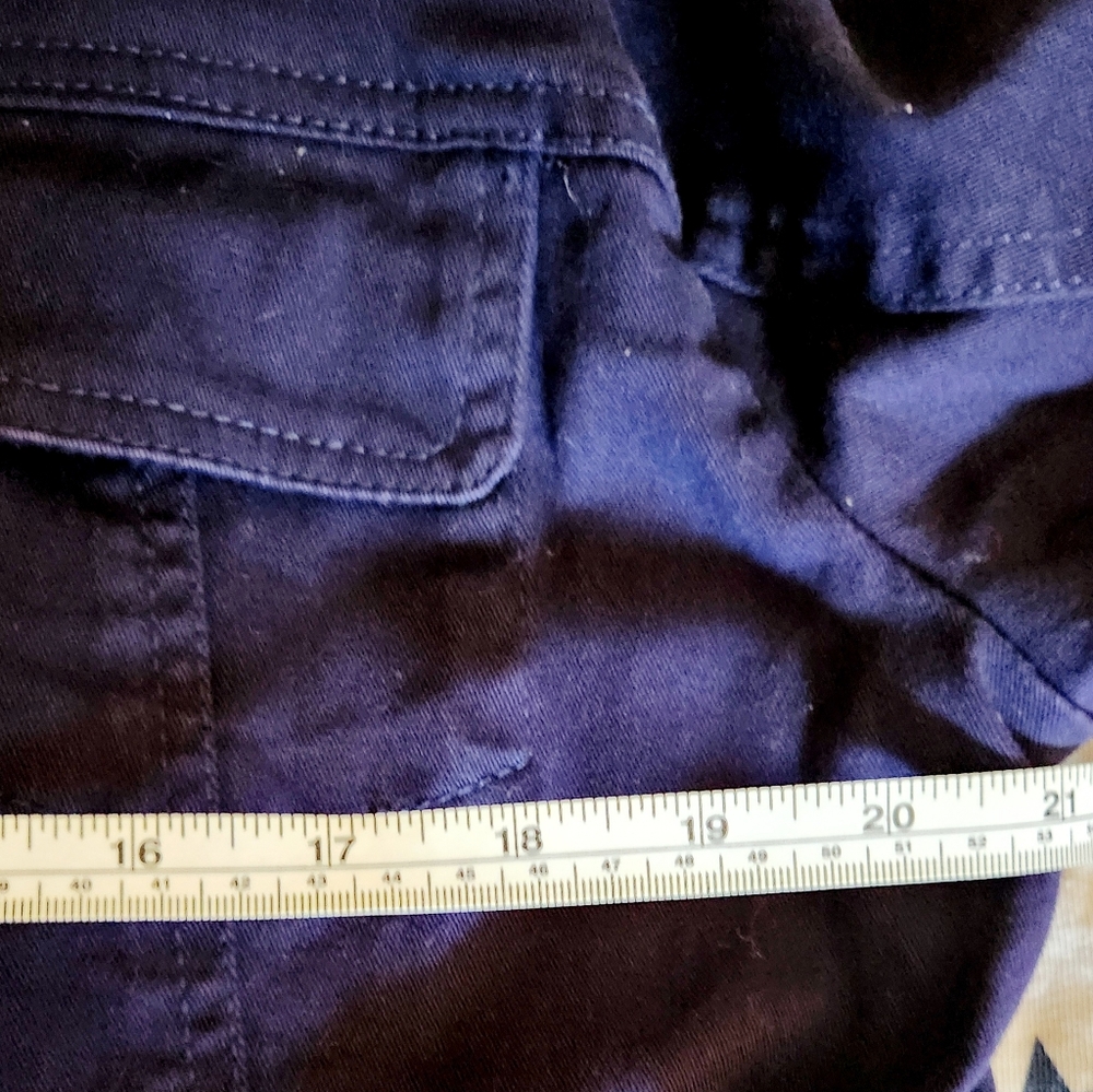 AMI cotton navy blue jacket with grommets XL EUC - Picture 3 of 7